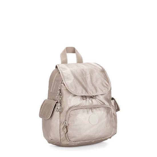 Kipling City Pack Mini Metallic Ryggsäck Beige | SE 1724HA